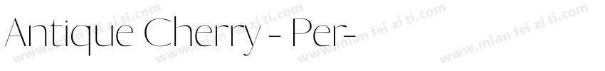 Antique Cherry - Per字体转换